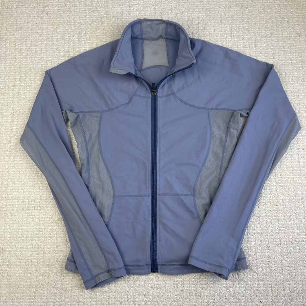 Lululemon Jacket Women Lila Blue Catch Me Air Mesh Shape Up Rare Athletic Read*